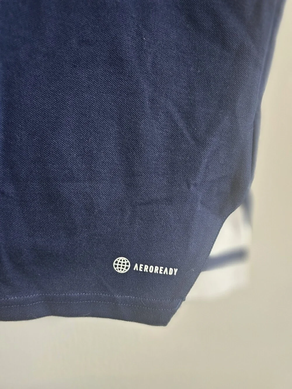 ​Adidas CON22 Navy Blue White AEROREADY Athletic Polo Shirt Mens XL NWT